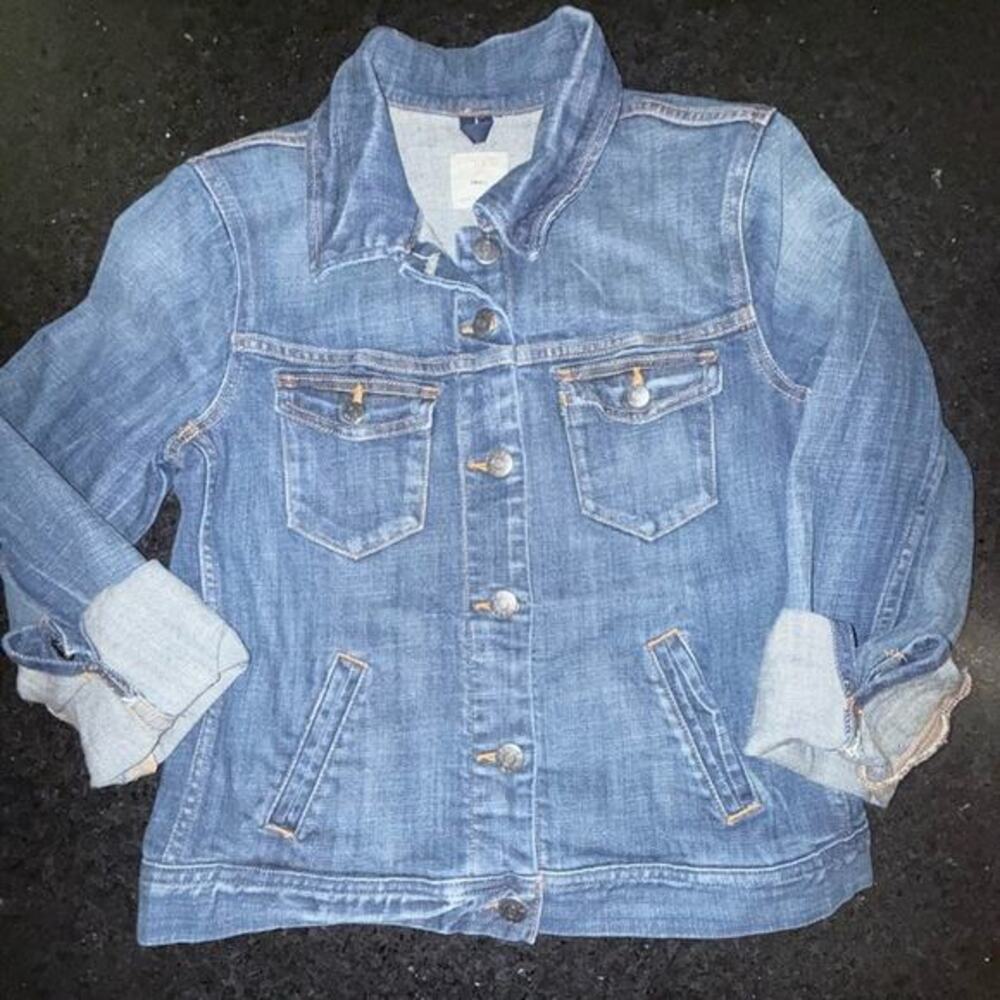 UEC J. CREW DENIM BLUE JEAN JACKET STRETCH SZ SMALL